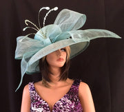 Aqua Derby hat, kentucky derby hat, Derby hat, Del mar races, Women hat, Royal Ascot, wedding, fashion week