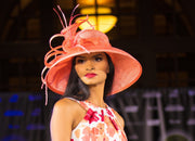 Couture Hat. Coral hat. Kentucky Derby hat. Derby hat. Royal Acot hat. Races, Wedding, Dubai fashion, Fashion, Women hat, Designer hat