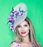 Kentucky Derby fascinator. Derby hat. Ivory fascinator for the opening day at the races, weddung, church. Del mar, Toysl Ascot