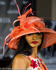 Couture Hat. Coral hat. Kentucky Derby hat. Derby hat. Royal Acot hat. Races, Wedding, Dubai fashion, Fashion, Women hat, Designer hat