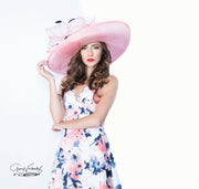 Pink formal hat. Kentucky Derby hat. Royal Ascot. Couture hat. Designer hat. Red carpet hat.  only Wedding, races, church