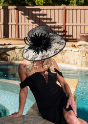 2018 collection. Couture hat. Black hat. Kentucky Derby hat. Royal Ascot hat. Designer hat. Ivory hat. Breeders cup hat. Wedding. Formal hat