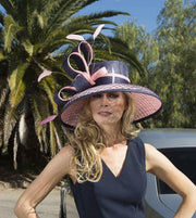 2018 collection. Kentucky Derby hat. Derby hat. Royal Ascot hat. couture hat. Designer hat. Wedding hat Navy hat. Pink hat. women hat