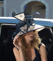 2018 collection. Kentucky derby Hat. Navy hat. Derby hat. Cream hat. Beige hat. Royal Ascot hat. Designer hat. Couture hat. Wedding