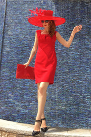 2019 collection.Formal red hat. Couture red hat. Kentucky Derby hat. Royal Ascot hat. Red hat. Wedding. Derby hat