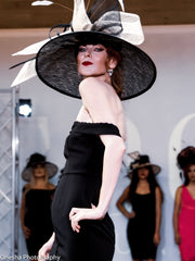 Kentucky Derby  hat. Derby Hat. Del Mar hat.  Formal hat. Black hat for Royal Ascot,  Couture hat, wedding, Ascot