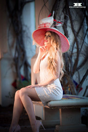 2019 collection . Red hat. Derby hat. Kentucky  derby hat. Dubai hat. Fashion hat. Couture hat. Woman hat. Wedding hat . Royal ascot hat. Iv