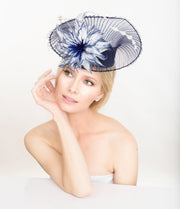 2018 collection.Blue fascinator. Kentucky Derby fascinator. Derby hat. Women hat. Designer hat. Couture hat. Women hat. Royal Ascot. Races