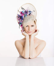 Kentucky Derby fascinator. Derby hat. Ivory fascinator for the opening day at the races, weddung, church. Del mar, Toysl Ascot