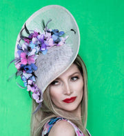 Kentucky Derby fascinator. Derby hat. Ivory fascinator for the opening day at the races, weddung, church. Del mar, Toysl Ascot