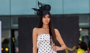 2020 collectin.Black hat. Black headpiece. Fascinatot. Kentucky Derby hat. Derby hat. Royal ascot hat. Designer hat. Couture hat.