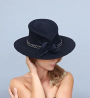 2019 fall/ winter collection. Fedora hat. Navy hat. Felt hat. Wool hat. Warm hat. Fashion hat. Designer hat. Kentucky derby hat. Women hat