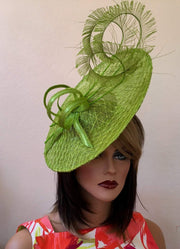 Kentucky Derby hat. Royal Ascot green fascinator. Fascinator for church, wedding, races